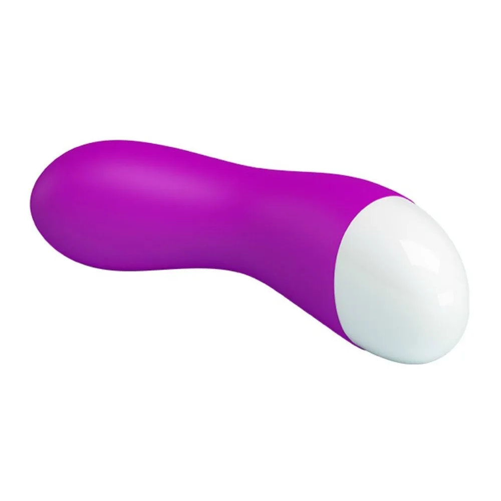 Stimulateur point G silicone violet et blanc rechargeable, autre vue 7