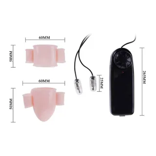 Manchons silicone rose avec commande vibration filaire, autre vue 5