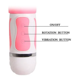 Vibromasseur rabbit silicone rose et blanc 27 cm, autre vue 4