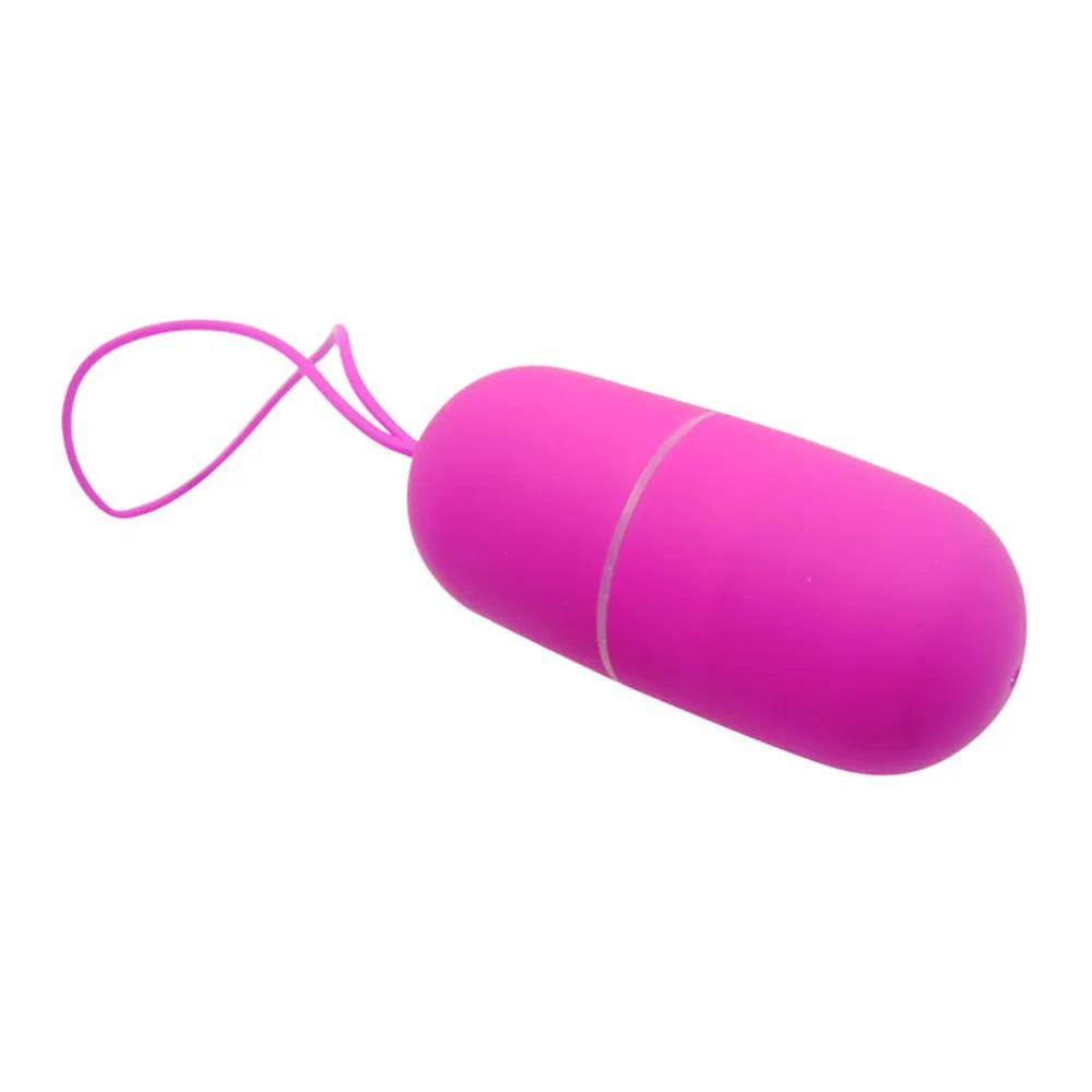 Œuf vibrant rose magenta avec cordon de retrait en silicone et télécommande radio rose magenta dotée d'un écran et de contrôles, sur fond blanc