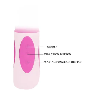Vibromasseur rotatif silicone rose trois branches motorisées, autre vue 6