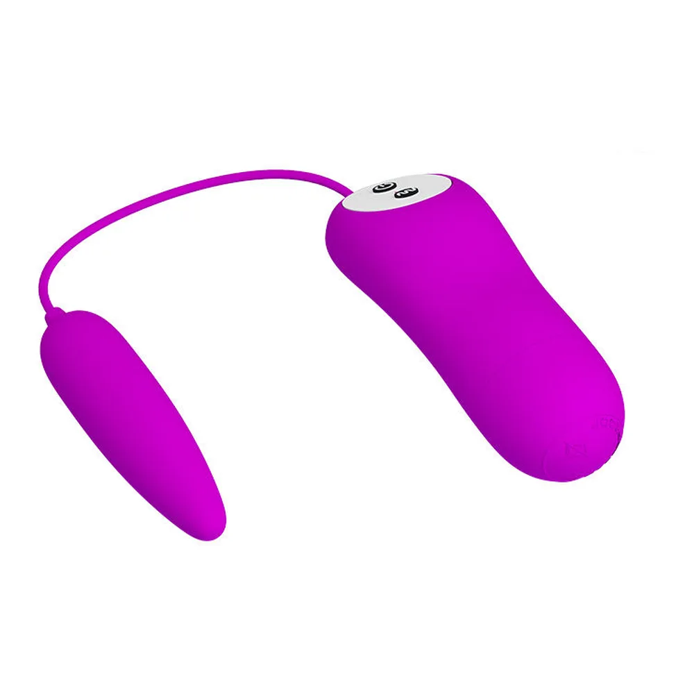 Stimulateur magenta en silicone avec télécommande filaire, 12 modes, autre vue 7