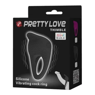 Anneau vibrant silicone noir à piles, autre vue 6
