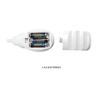 Stimulateur clitoridien silicone blanc avec télécommande, autre vue 8
