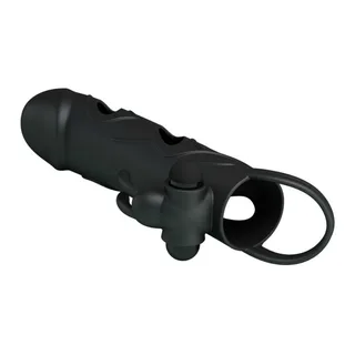 Housse silicone noir avec stimulateur, à piles, étanche, coloris Gris, autre vue 4