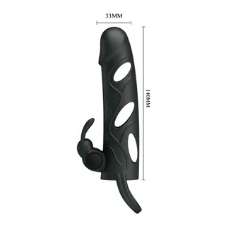 Housse silicone noir avec stimulateur, à piles, étanche, coloris Gris, autre vue 5