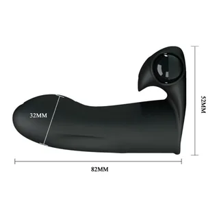 Vibromasseur noir silicone format compact à piles, autre vue 7