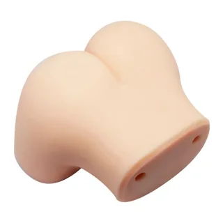 Masturbateur silicone beige deux canaux, autre vue 3