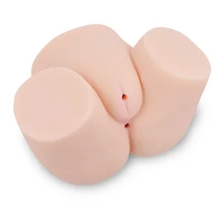 Masturbateur silicone beige deux canaux, autre vue 10