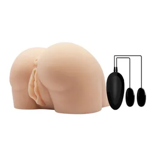 Masturbateur silicone chair deux canaux avec balles vibrantes télécommandées, autre vue 8