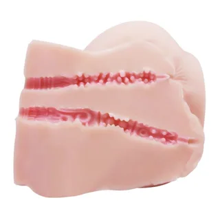 Masturbateur rose deux canaux réaliste, silicone, autre vue 7