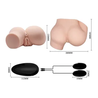 Torse silicone chair deux canaux avec œufs vibrants, autre vue 10