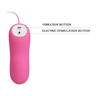 Vibromasseur rose avec pinces à tétons et télécommande, autre vue 6