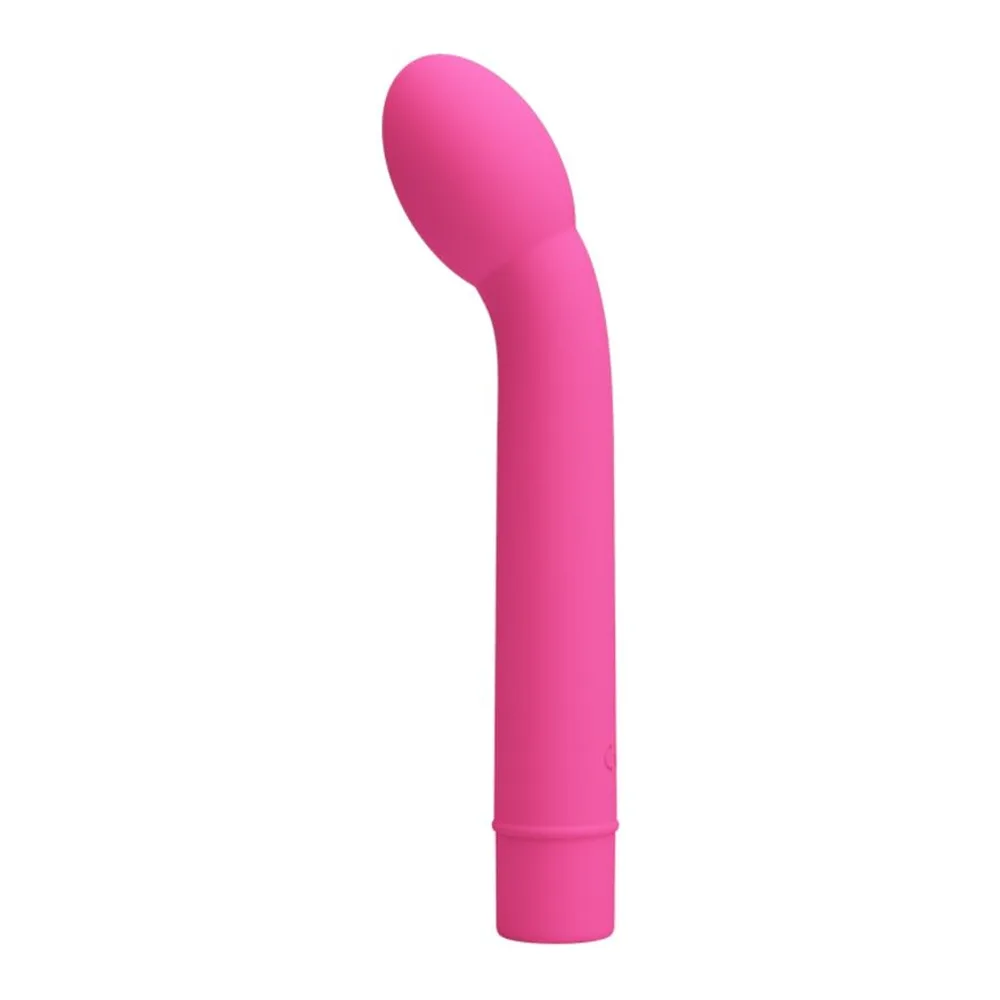 Vibromasseur Point G silicone rose, tête bulbeuse col fin, autre vue 4