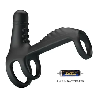 Manchon extension silicone noir 10 modes vibration, autre vue 3