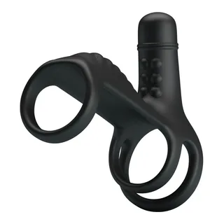 Manchon extension silicone noir 10 modes vibration, autre vue 4