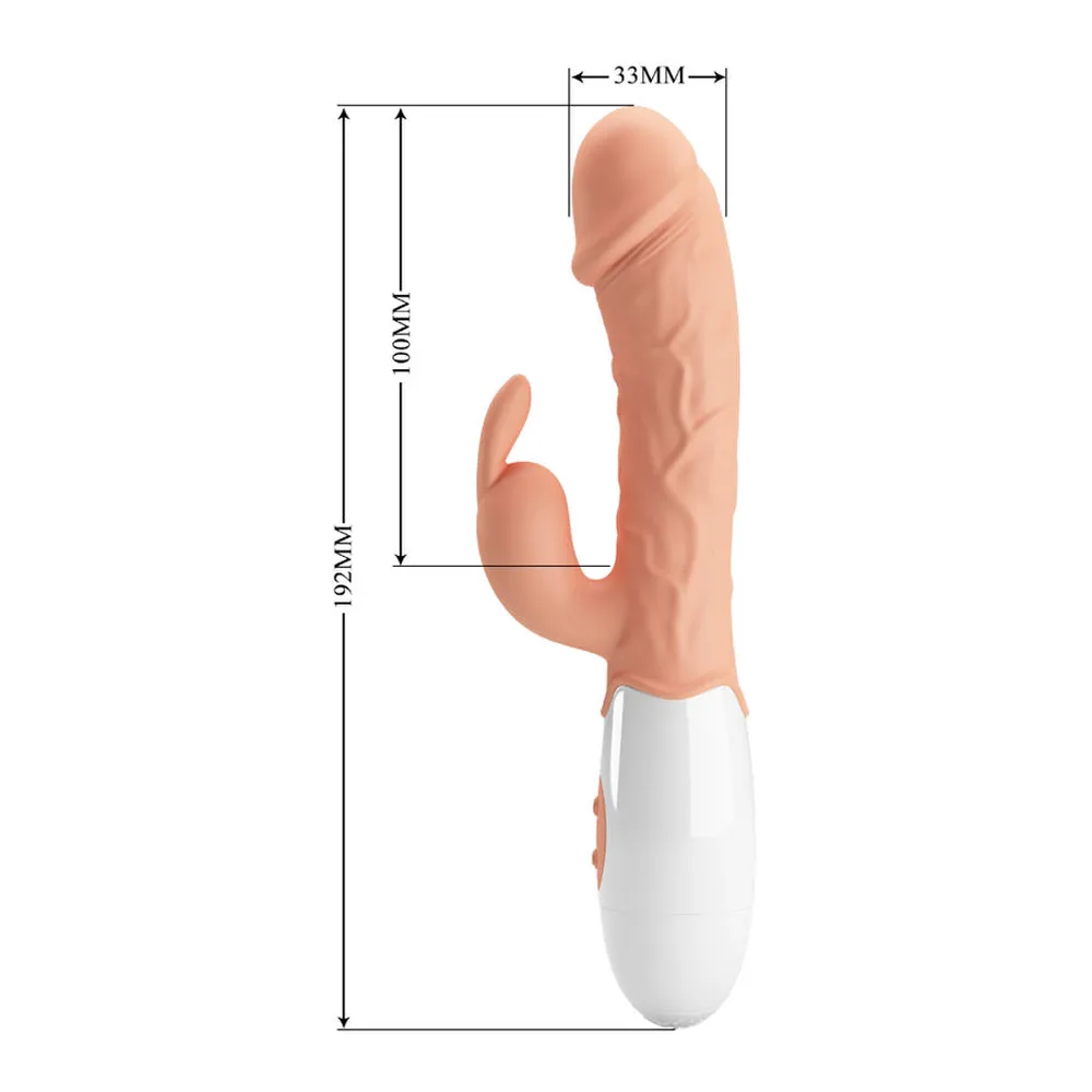Vibromasseur rabbit silicone chair deux moteurs, autre vue 5