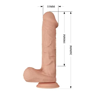 Vibromasseur réaliste silicone beige, coloris Chair, autre vue 4