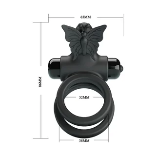 Double Anneau Vibrant avec Stimulateur Pretty Love vue 9