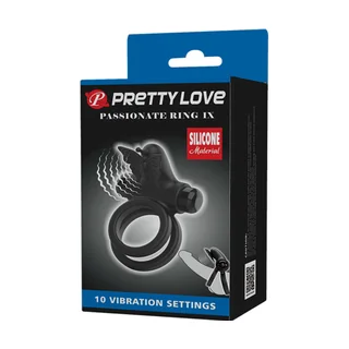 Double Anneau Vibrant avec Stimulateur Pretty Love vue 11