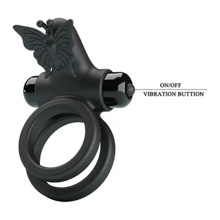 Double Anneau Vibrant avec Stimulateur Pretty Love vue 16