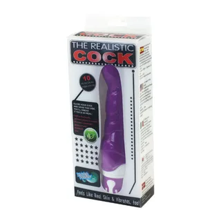 Vibromasseur silicone violet 22 cm à piles, autre vue 5