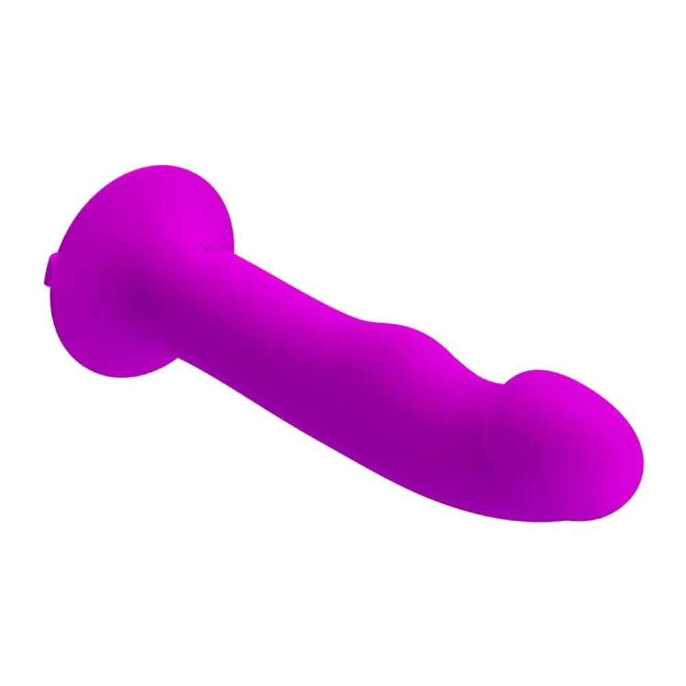 Vibromasseur point G silicone magenta, ventouse, rechargeable, autre vue 10