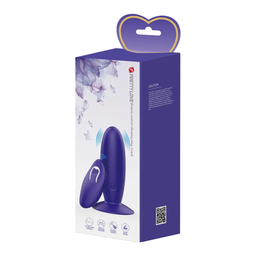 Plug Anal Vibrant Télécommandé Violet Pretty Love