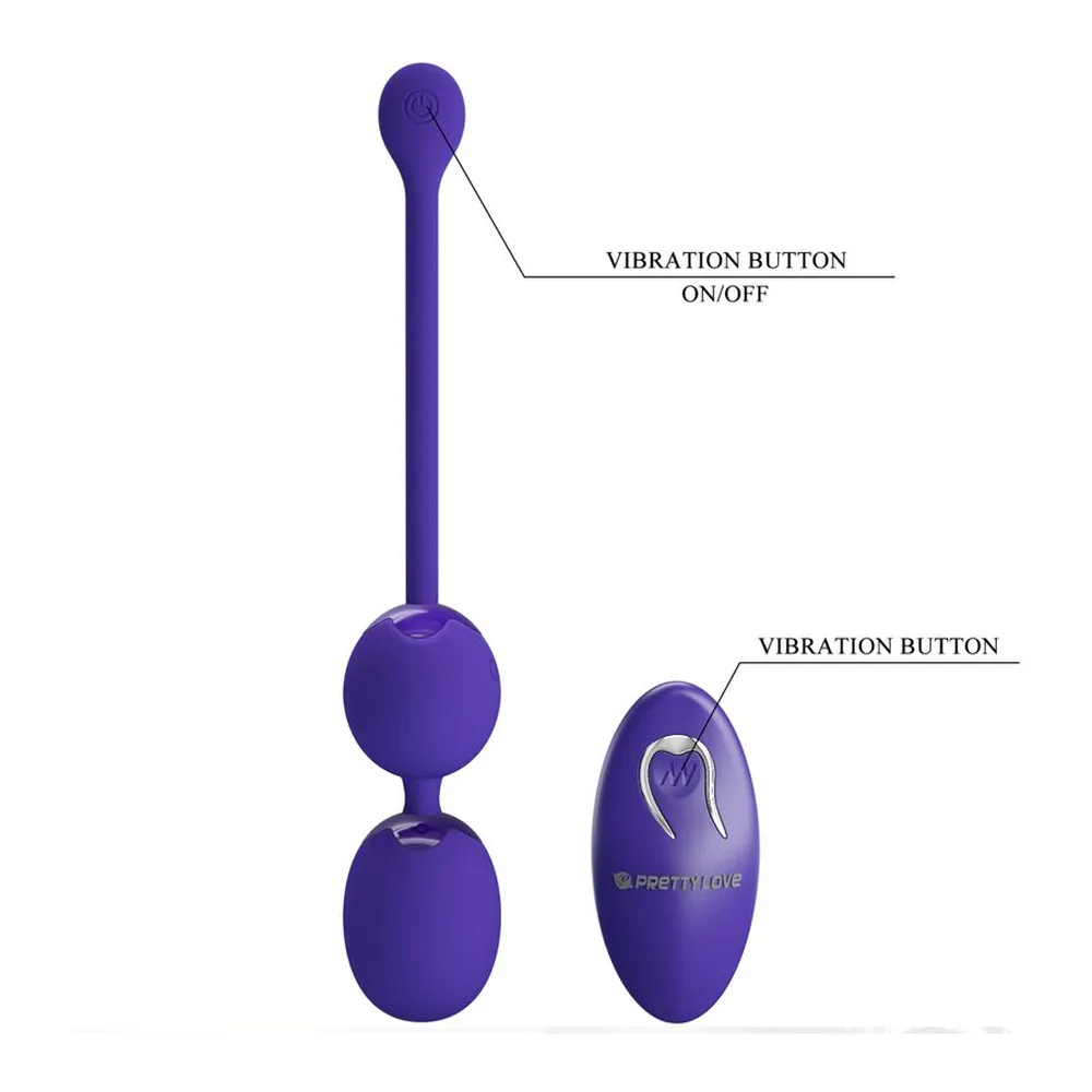Emballage de boules de Kegel violettes avec télécommande sans fil, fond floral blanc et mauve, design épuré en carton avec poignée cœur dorée