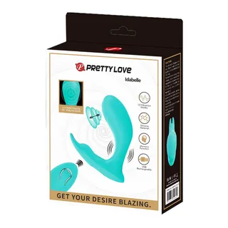 Idabelle Télécommande Vibration et Pulsation Pretty Love - avec son échelle de taille