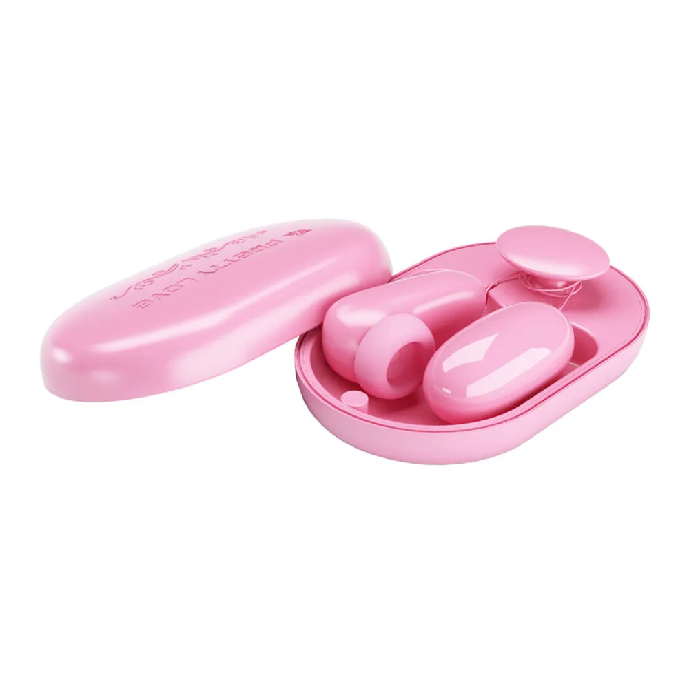 Balle vibrante rose avec stimulateur et télécommande, autre vue 6