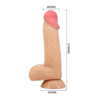 Sliding Skin Gode Réaliste à Ventouse Pretty Love - avec son échelle de taille
