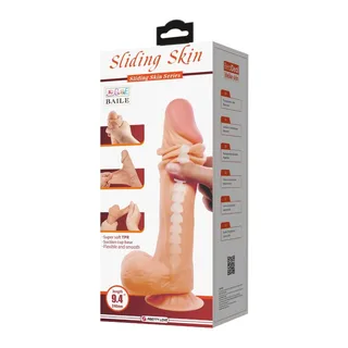 Sliding Skin Gode Réaliste à Ventouse Pretty Love - avec sa base