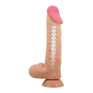 Sliding Skin Gode Réaliste à Ventouse Pretty Love - avec son échelle de taille