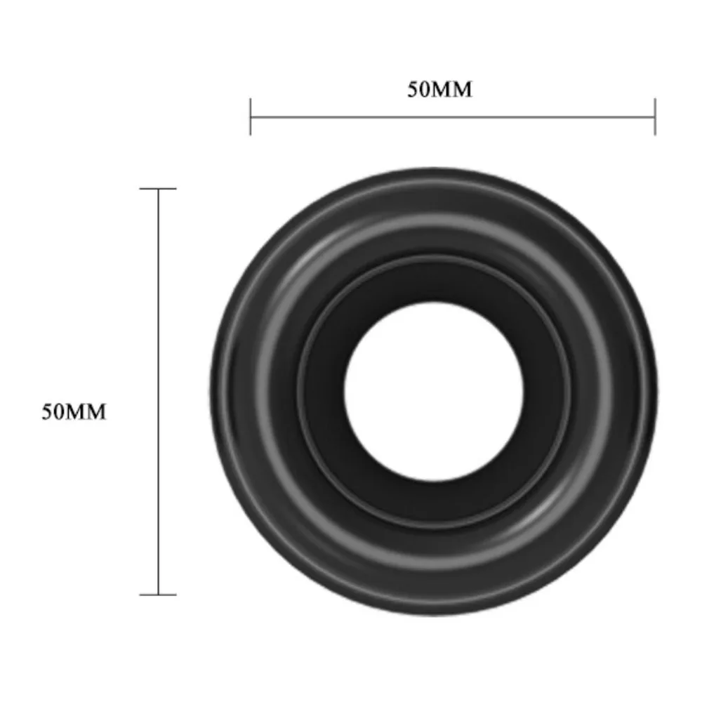 Pompe à pénis manuelle avec tube transparent gradué et poignée noire ergonomique dotée d'un piston actionnable, reliés par un tube flexible noir