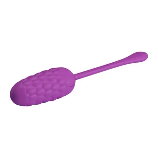 Œuf Vibrant Texturé Pretty Love - avec son échelle de taille - Violet