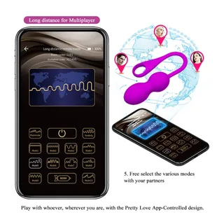 Mini vibromasseur Balles Vibrantes Rechargeables Elvira Pretty Love - Violet
