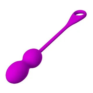 Balles Vibrantes Rechargeables Elvira Pretty Love - avec sa base - Violet