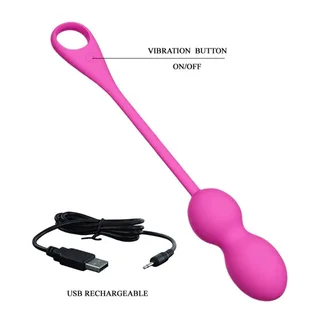 Balles Vibrantes Rechargeables Elvira Pretty Love - avec sa base