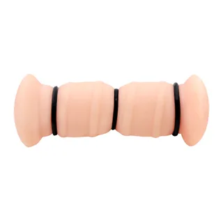 Masturbateur silicone réaliste trois anneaux texturés, autre vue 3