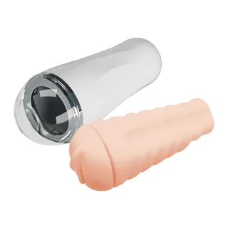 Masturbateur gaine amovible, étui blanc, base eau, autre vue 2