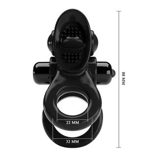 Cockring double silicone noir moteur rotatif 10 modes, autre vue 4