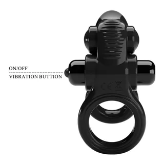 Cockring double silicone noir moteur rotatif 10 modes, autre vue 5