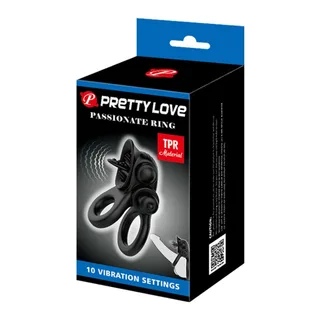 Cockring double silicone noir moteur rotatif 10 modes, autre vue 6