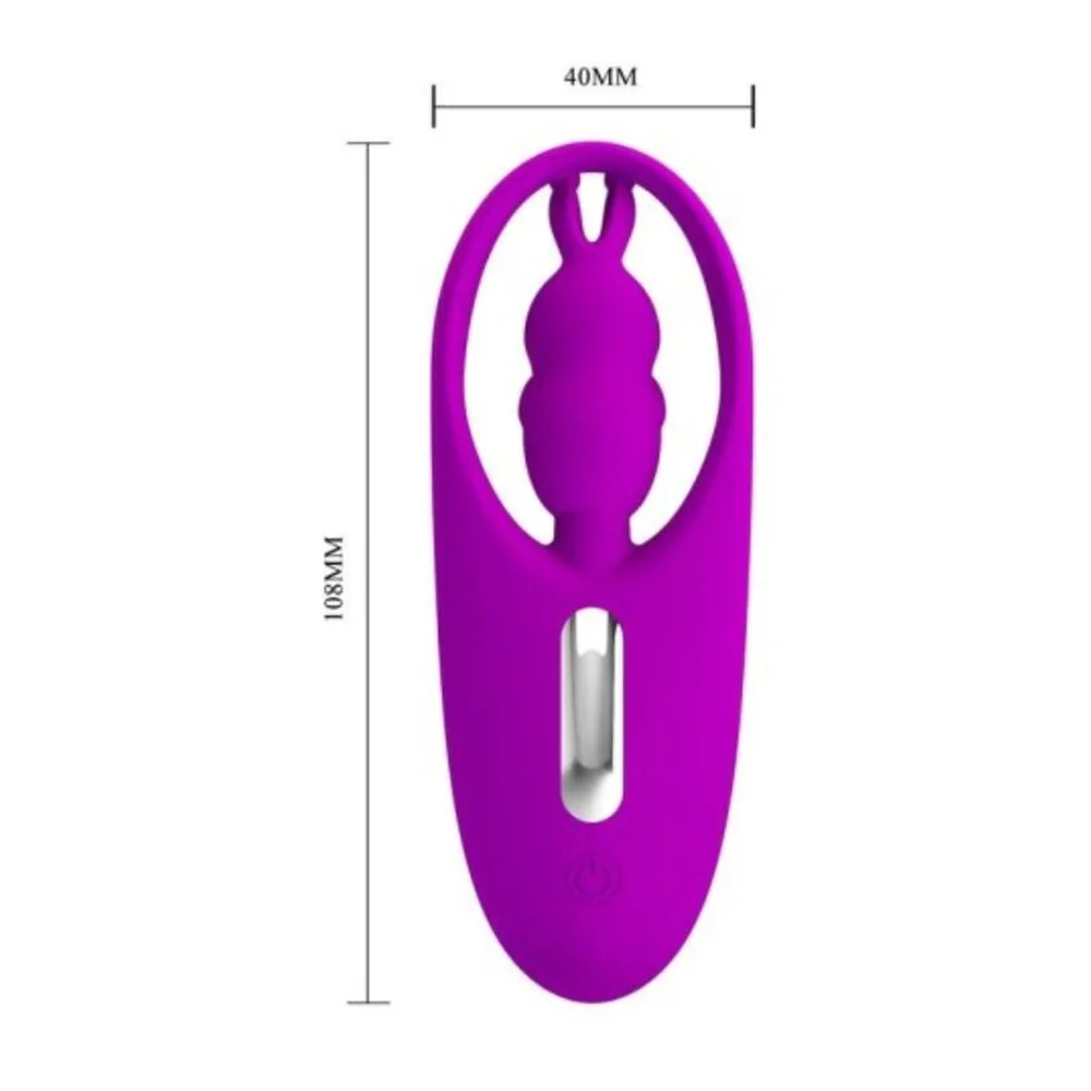 Stimulateur rabbit violet rechargeable avec télécommande, autre vue 3