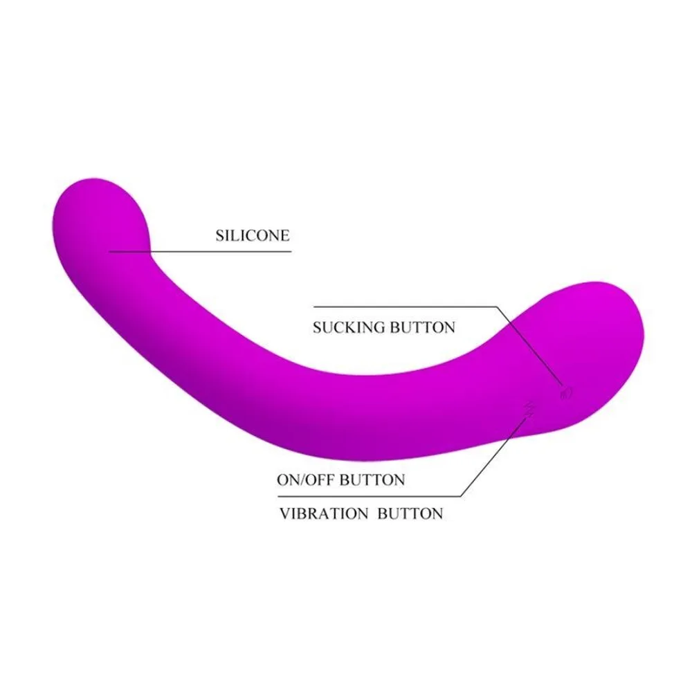 Schéma de dimensions d'un stimulateur clitoridien en silicone magenta, vue de profil, montrant sa forme courbe avec une tige flexible et une zone arrondie, dimensions 247 mm de longueur et 40 mm de largeur