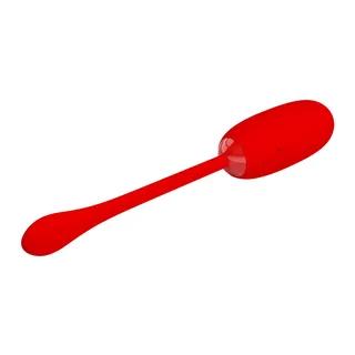 Œuf Vibrant Julius Pretty Love - avec son échelle de taille - Rouge