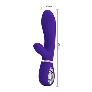 Vibrateur Multifonction G-spot Thomas Pretty Love - avec son échelle de taille - Violet
