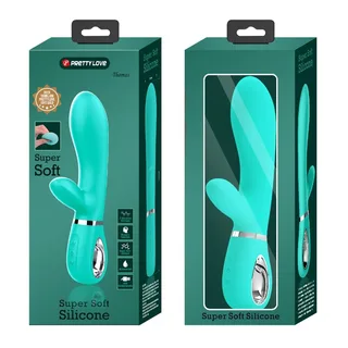 Vibrateur Multifonction G-spot Thomas Pretty Love - détail de la texture - Vert d'eau
