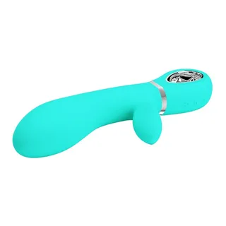 Vibrateur Multifonction G-spot Thomas Pretty Love - avec sa base - Vert d'eau